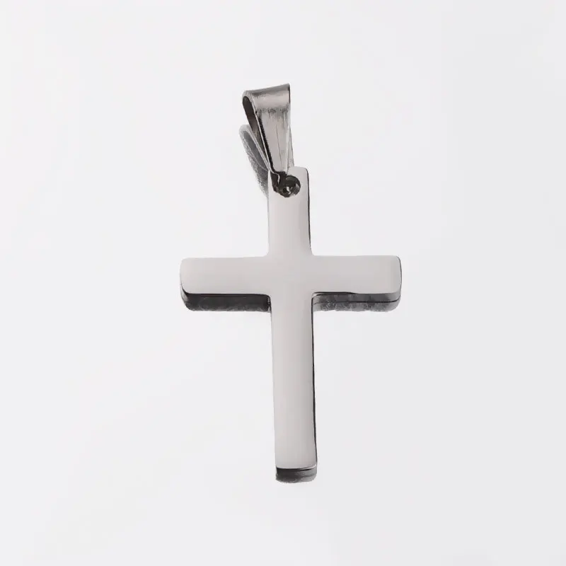 Stainless Steel Mirror Polished Jesus Christ Cross Charms Fashion Cross Charm Pendant for DIY Jewelry Making