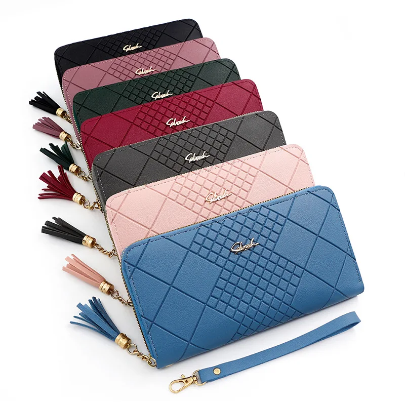 Wholesale Women Long Wallet Zipper Top Quality Wallets Card Cheap Lady Coin Pocket Purse Wallet For Girls