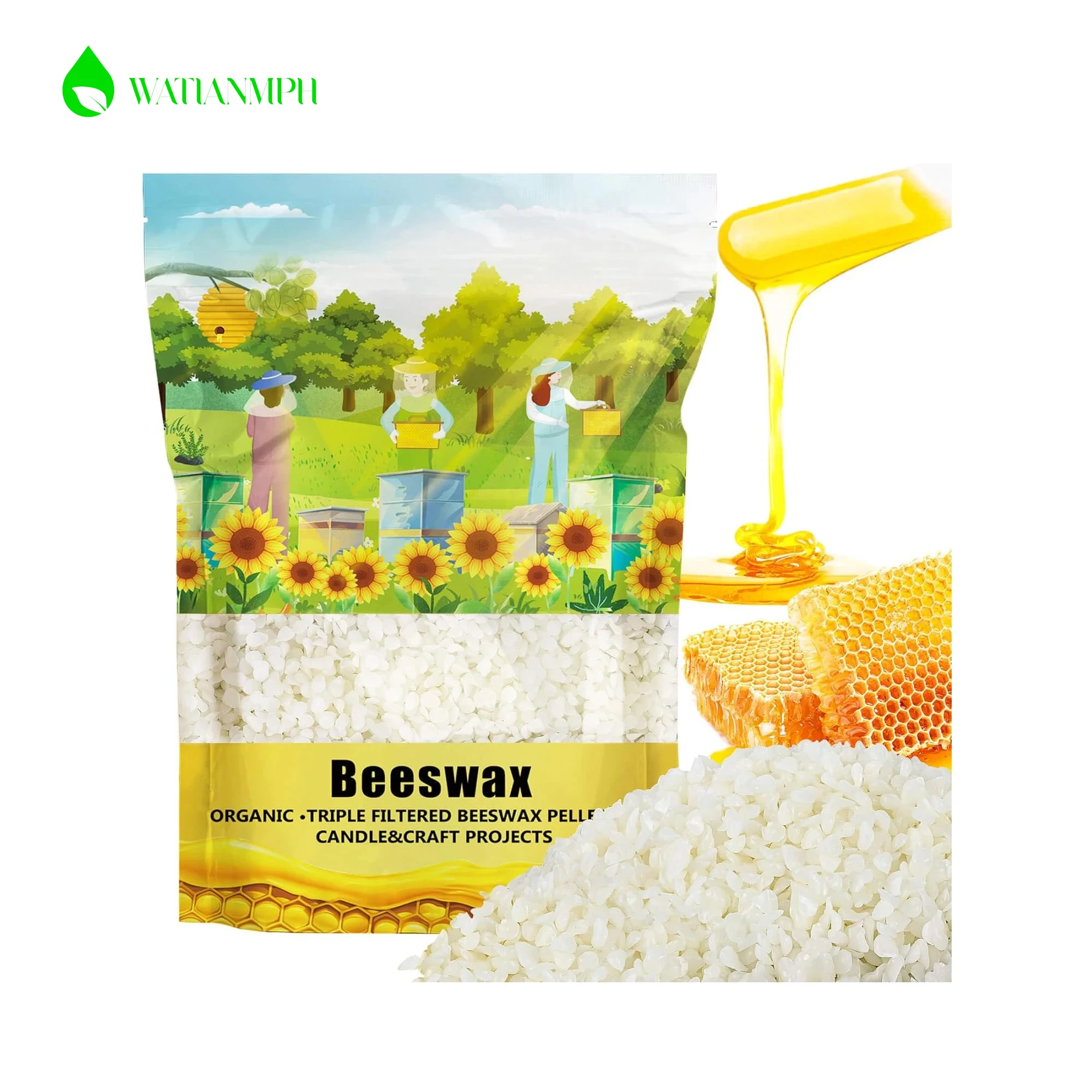 Pure natural beeswax bee wax for making aromatherapy scented candles lipstick cosmetics