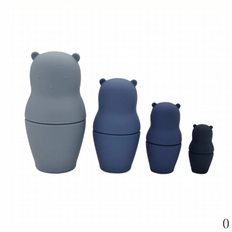 Hot selling new portable educational bpa free eco-friendly soft silicone nesting doll for autism kids