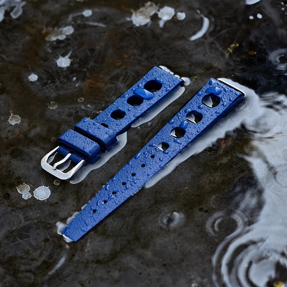 JUELONG 1960s 20mm Tropical 2.0 Fkm Rubber Watch Straps With Quick Release For Divering Watch Bands