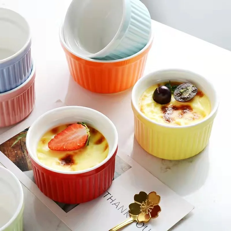 Домашняя кухня круглый торт Ramekin керамическая чаша для выпечки