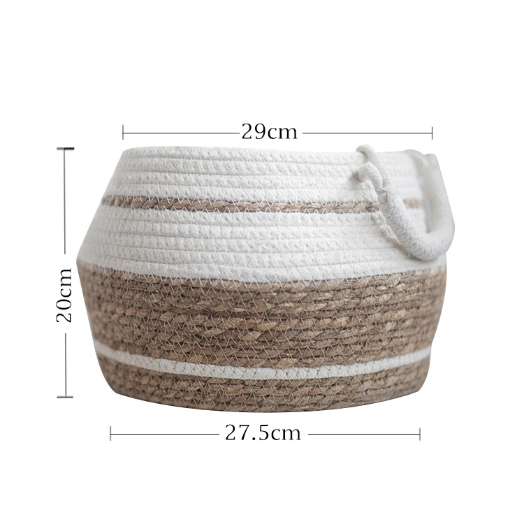 Пользовательская Водонепроницаемая круглая 2021 хлопковая плетеная морская корзина плетеные корзины для хранения пикника из ротанга