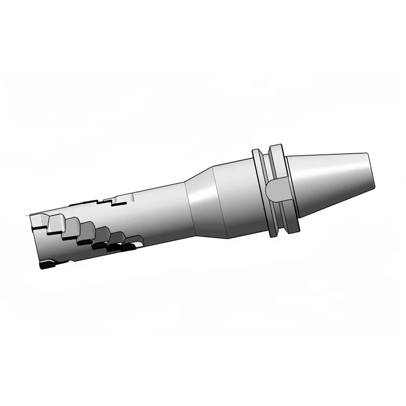 CNC Straight Shank PCD Corn End Mill Cutter with BT/HSK Interface for Insert Side Slot Contour Spiral Interpolation Milling