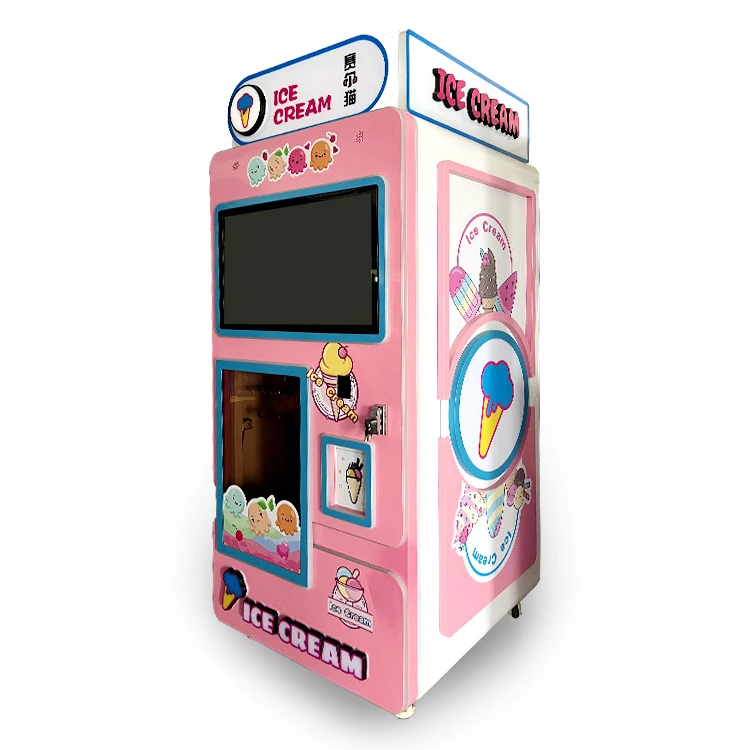 Commercial Intelligent Ice Cream Vending Machine Fully Automated Unmanned Service