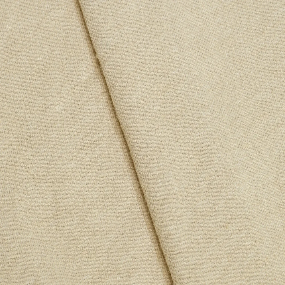 J1008# Wholesale hemp cotton suit jersey knit fabric 53%hemp 42%organic cotton 5%spandex knitted fabric for T shirt sport wears