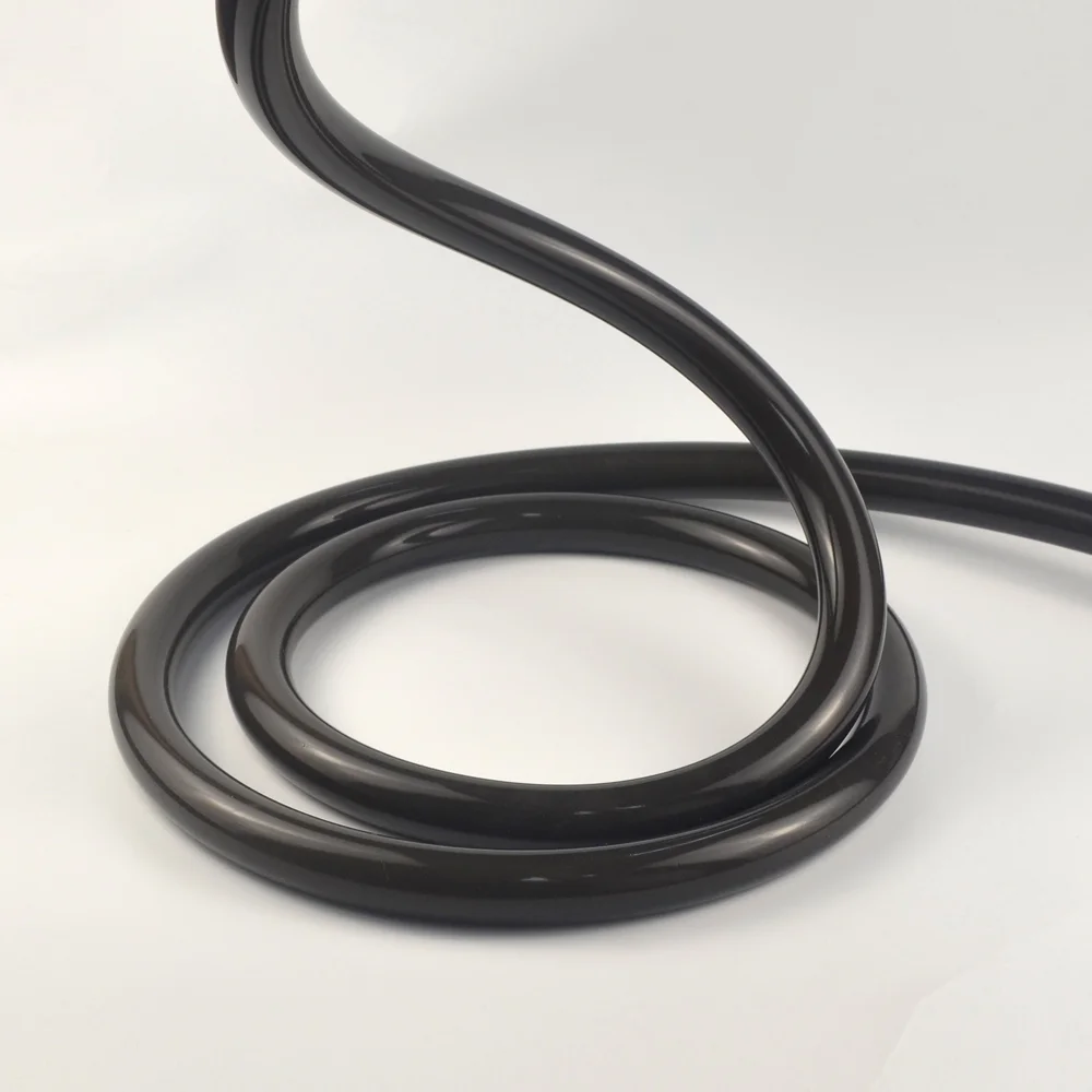 Customized Black Round 360 degree flexible led strip neon silicone tube for led strip lights