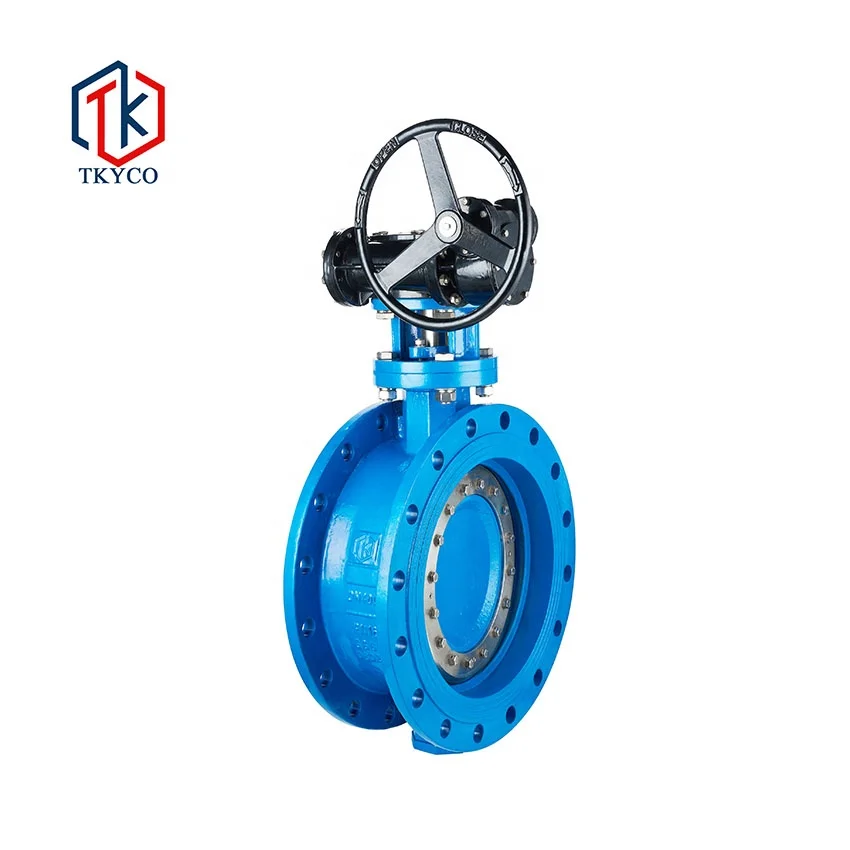 Taike China factory manufactures cheap GB stainless steel flanged triple eccentric butterfly valves