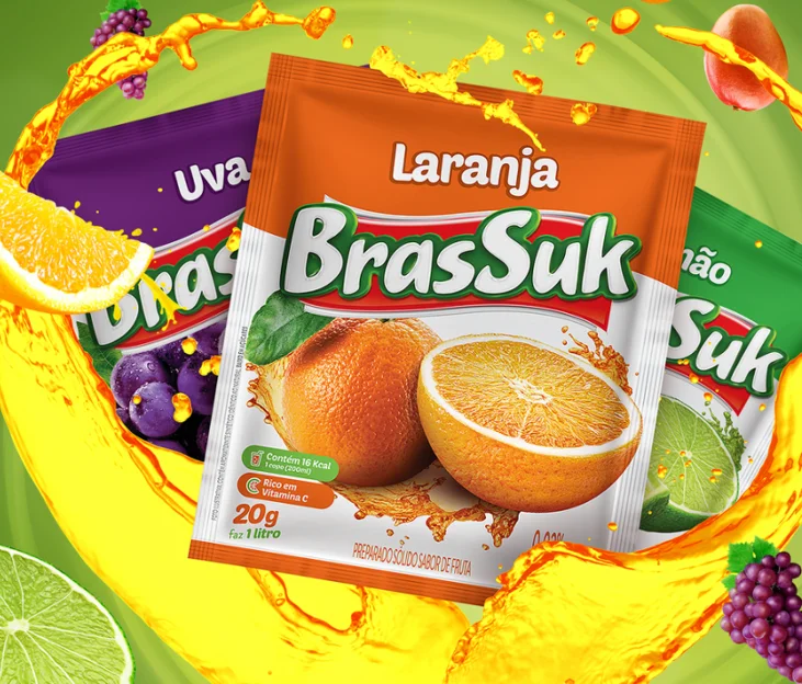 Brassuk Various Fruit Flavor Juice Powder Soft Beverage Instant Drink Juice Peach Lemon Orange Juice Powder