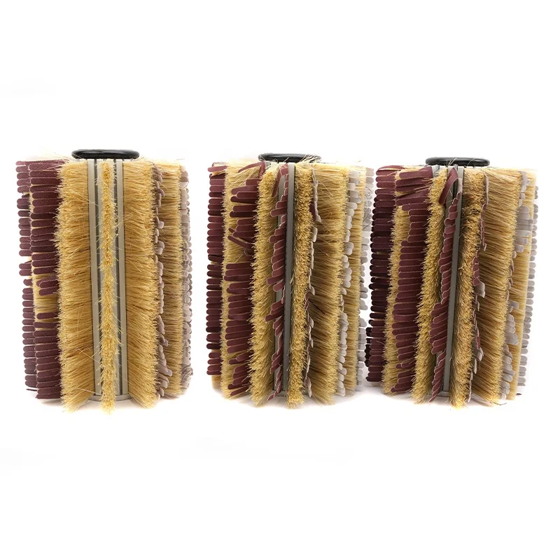 Woodworking polishing wheel brush sisal/sandpaper brush for sanding machine MDF side sander