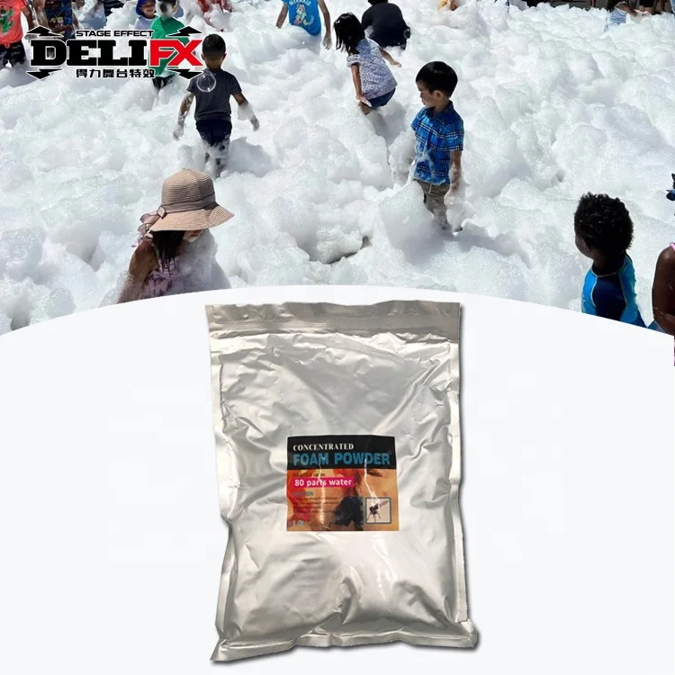High density 1kg/bag mix with water 1:100 foam powder for foam jet machine for stage effect outdoor indoor party amusement park