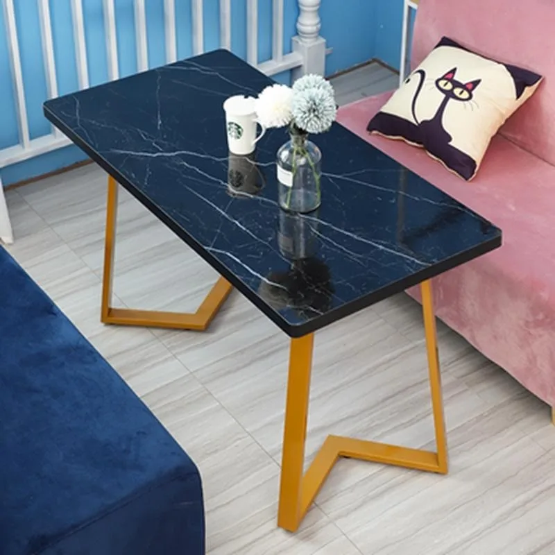 Nordic customized restaurant furniture golden metal table and chairs dining sets cafe sofa booth marble dining table