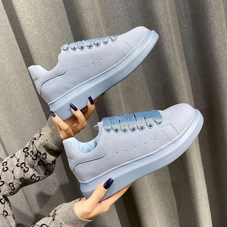 
HOT SALE Female Genuine Leather Fashion Chunky Sneakers Outdoor Running Platform Sneaker 2021 New Women Sport Shoes 