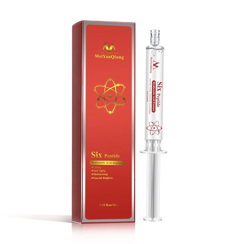 MeiYanQiong Six Peptide Hyaluronic Acid Shrink Pores Anti Aging Anti Wrinkle Lifting Face Serum Face Care Collagen