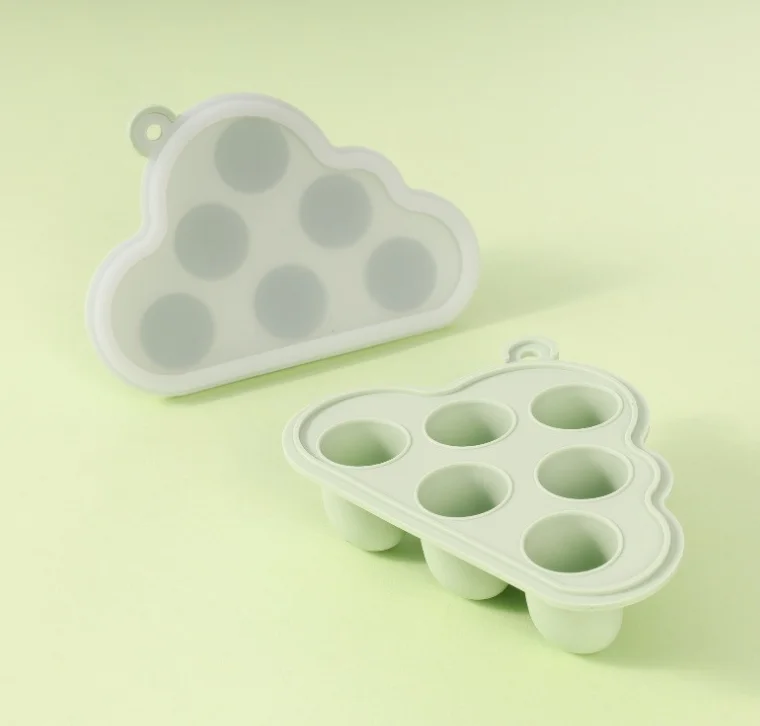 Портативная 6-полостная морозильная камера для хранения детского питания в форме облака без BPA силиконовые контейнеры с крышками
