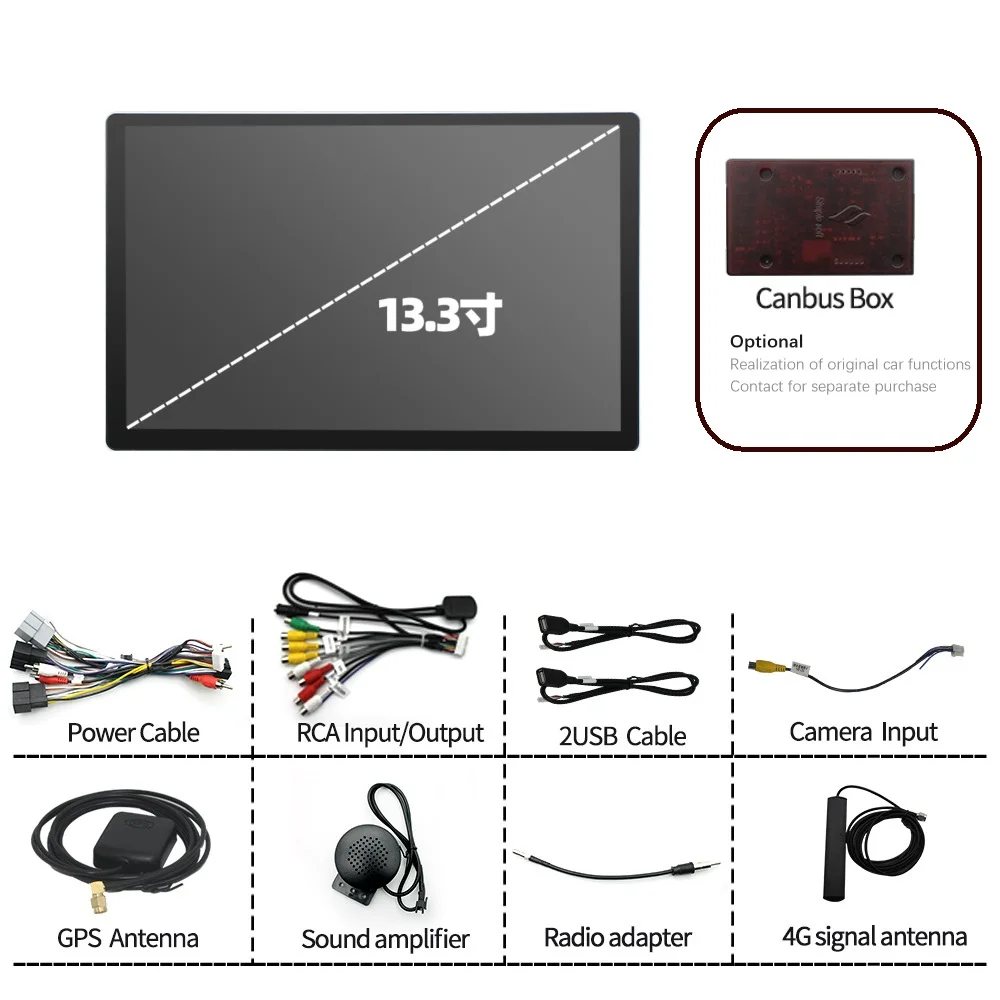 Zmecar New Arrival TS10 7870 Android 13 Car Screen Player 13.3 Inch Touch Screen Radio Stereo Car Multimedia System