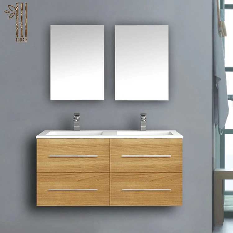 Resin double sink design melamine cupboards replacing 48 bathroom vanity and cabinet
