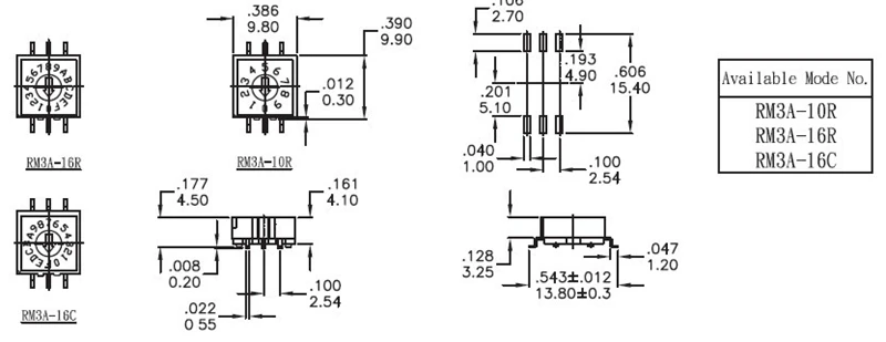  Для детей от 2 до 12 Позиции поворотный переключатель с PCB