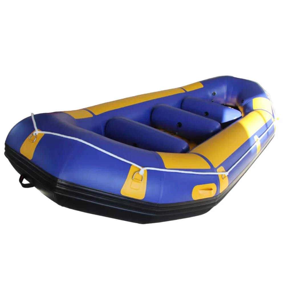 2023 China Factory 1.2mm PVC 15ft River Rafts Whitewater Inflatable Raft White Water Helmet Paddle Floating Tubes Boats