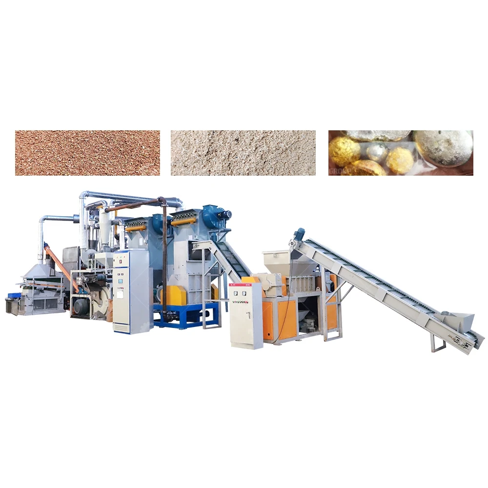 Eco-Friendly Customized 100-200 KG/h PCB Recycling Machine for scrap computer boards