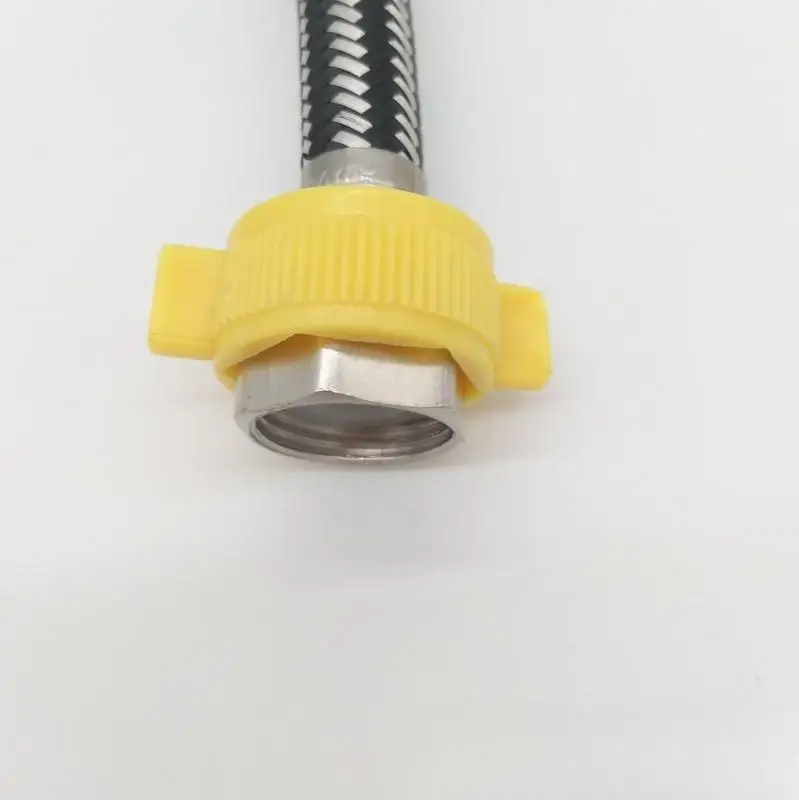 Double headed aluminum wire black wire mixed braided hose for water heater faucet inlet hose inlet and outlet braided hose