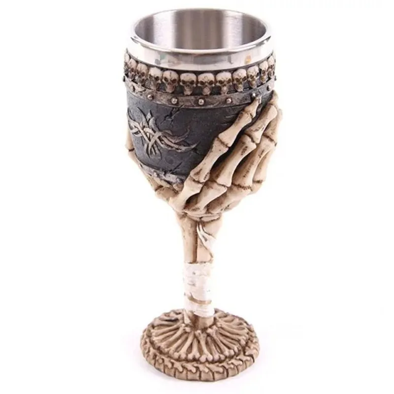 200Ml Dragon Claw Skeleton Water Cups Stainless Steel Mugs Halloween Gifts Gothic Goblet Wine Glass