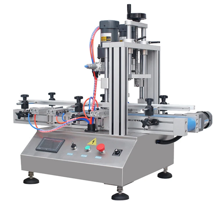 Semi automatic desktop spray pump capping screw bottle water capping machine for sell