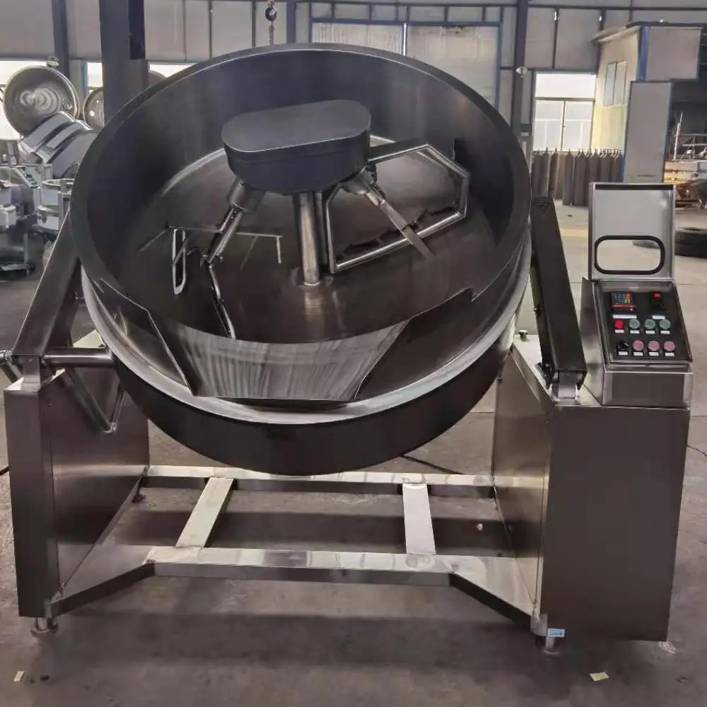 Коммерческий автоматический газовый жаккардовый чайник с смесителем и крышкой