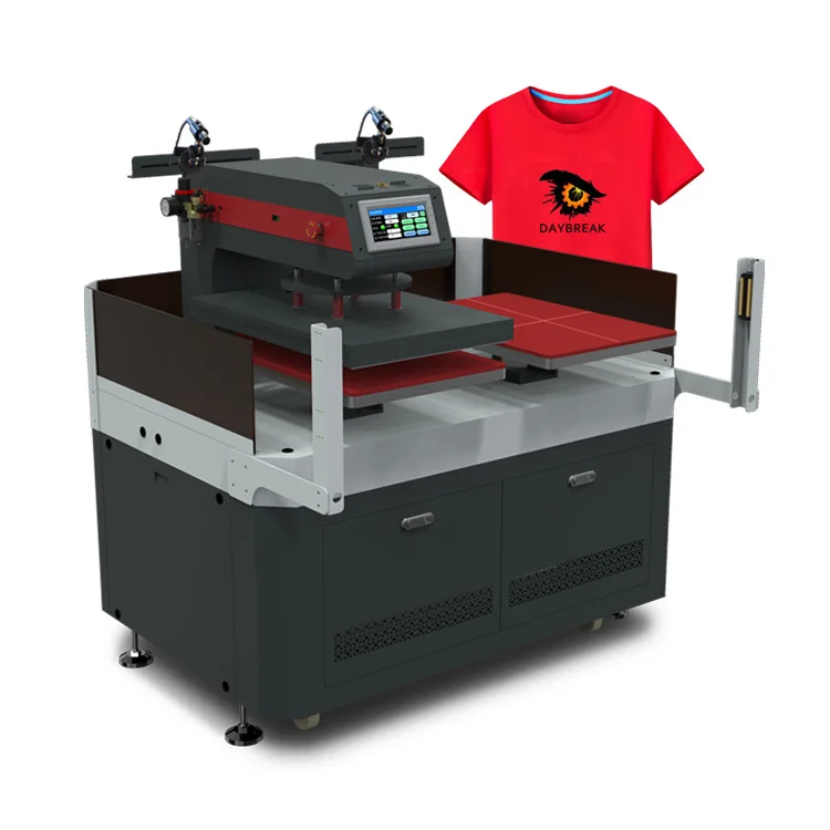 FACTORY HOT SALE 40*60 cm automatic pneumatic PET DTF film or sublimation paper heat press machine for t-shirt heat transfer