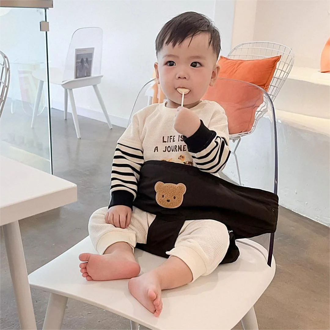 Portable Baby Chair Safety Harness Washable Cloth For Travel Infant Toddler Feeding With Adjustable Safety Seat Strap