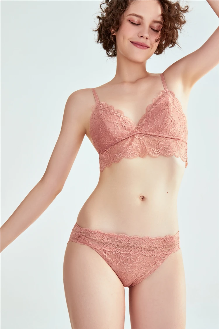 
Wholesale Elasticity Stretch Fabric Women Lingerie Panty Bras 