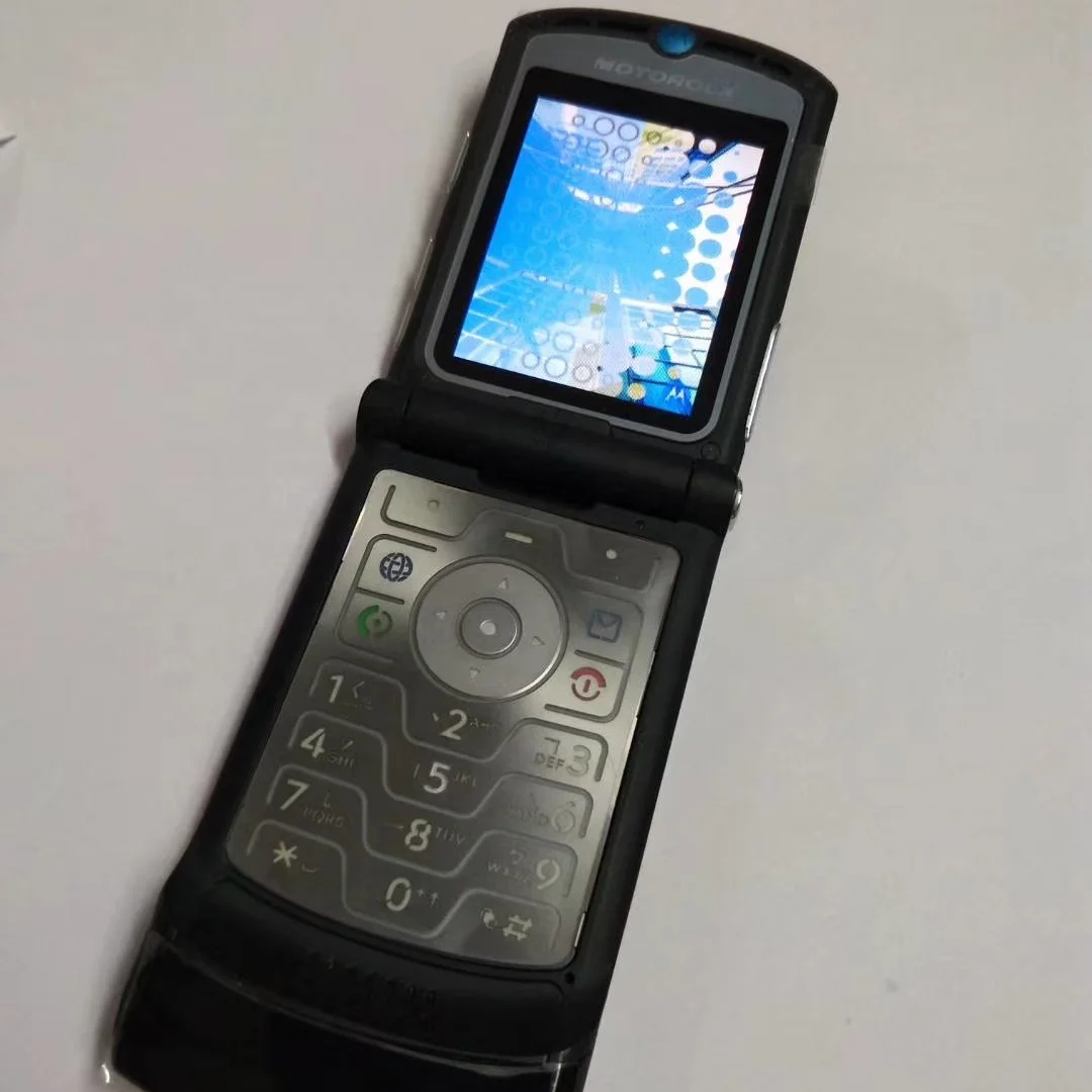 Free shipping Refurbished for Motorola V3 ussian Arabic English Keyboard celular for motorola V3R