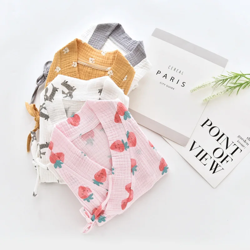 
Baby onesie summer gauze short sleeve romper hanfu jumpsuit baby pajamas wholesale 