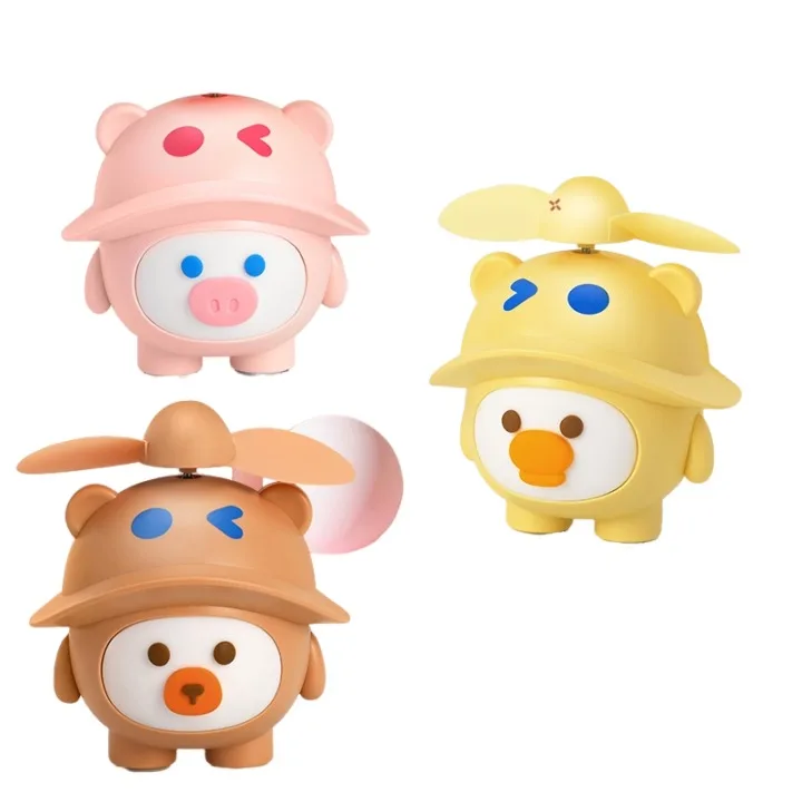 Mini handheld USB charging fan new design USB charging portable cartoon kawaii Cute animal Mini fan