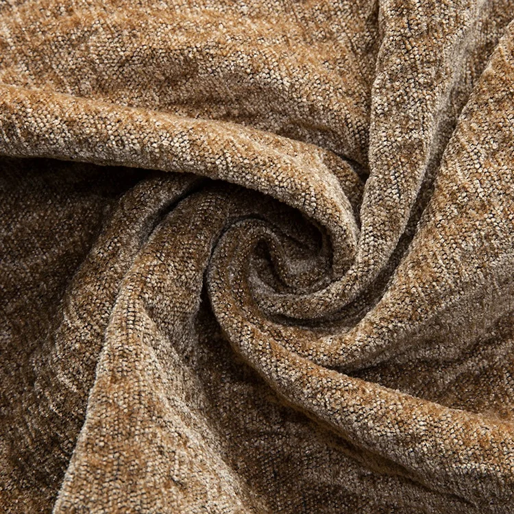 Custom New Style Jacquard Chenille Flocking Upholstery Fabric For Sofa Furniture