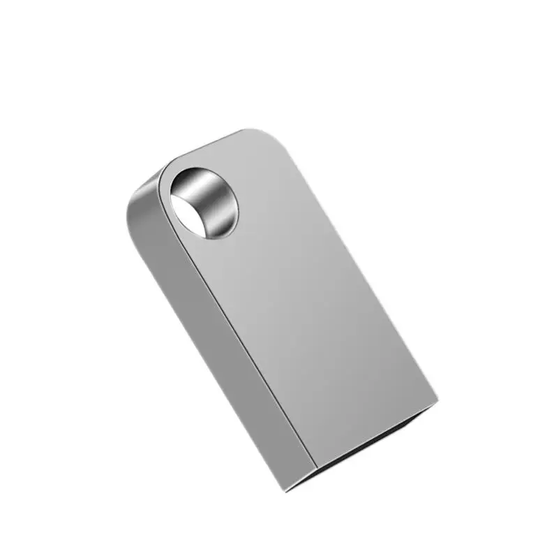 2021 new oem super mini metal usb flash pen drive stick 2.0 2gb 4gb 8gb 16gb with keychain hole
