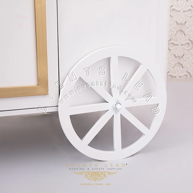High Quality White Stainless Steel New Products Candy Cart Wedding Party Supplies