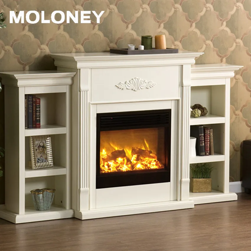 32 Inch 800mm European Elegant Flat Panel Electric Fireplace Home TV Stand