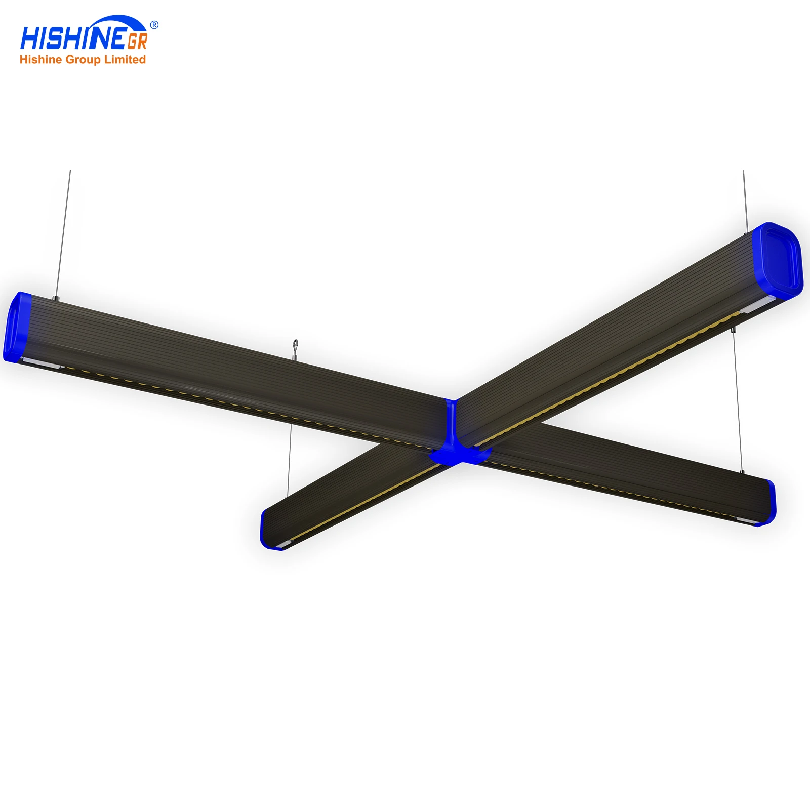 Commercial Office Celling Lighting Fixtures CCT Adjusted LED UV Lamp 45W Fluorescent Lens Linear LED Batten Light