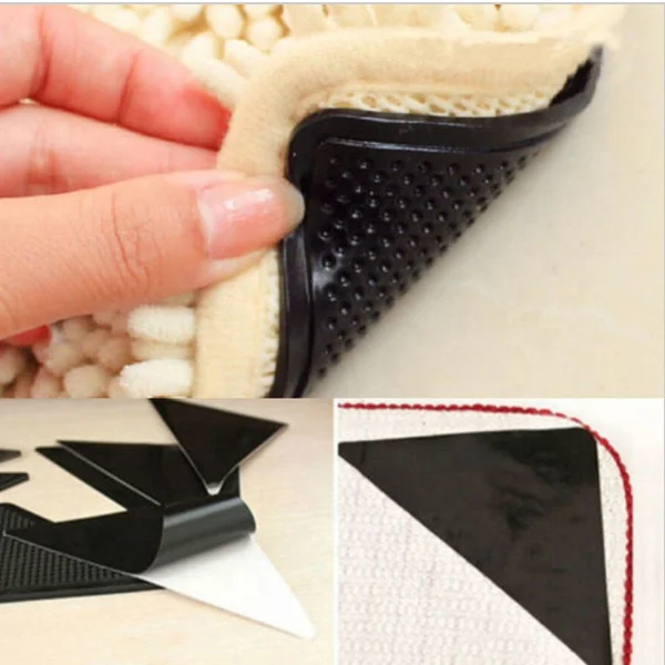 Double Sided Carpet Tape, Triangle Anti Curling Non Slip Rug Grippers For Carpets, Floor Mats