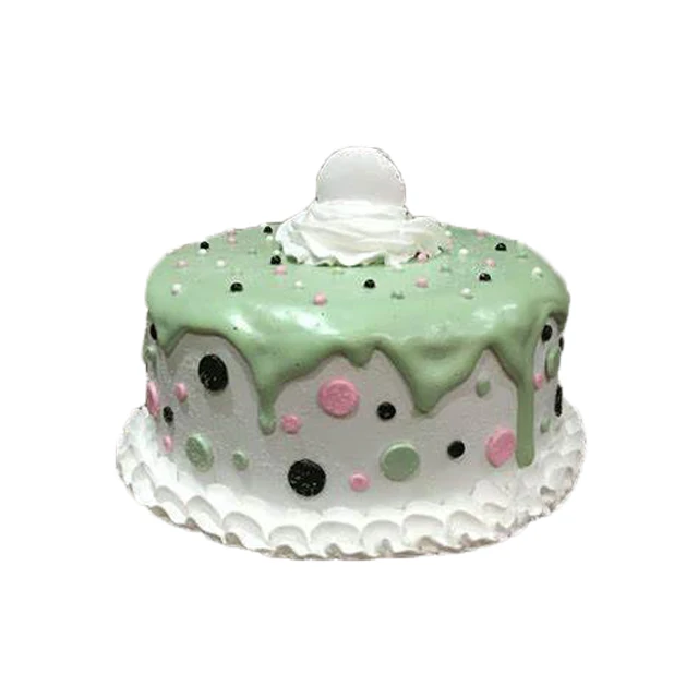 Custom party supplies faux green artificial wedding cake display model fake birthday cake