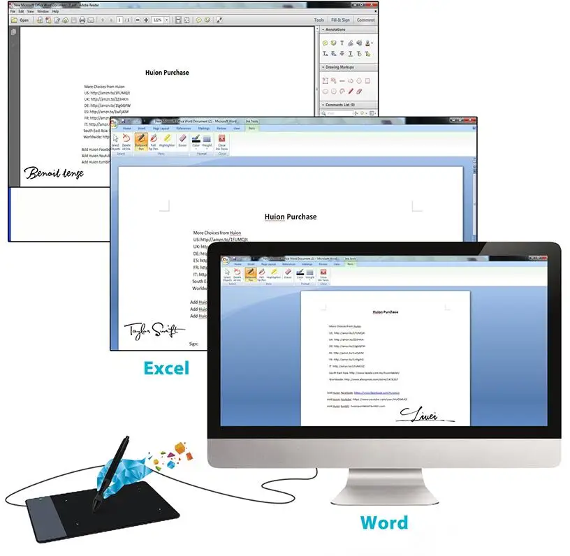 Professional Desgin HUION 420 EMR Graphic Grafic Tablet USB