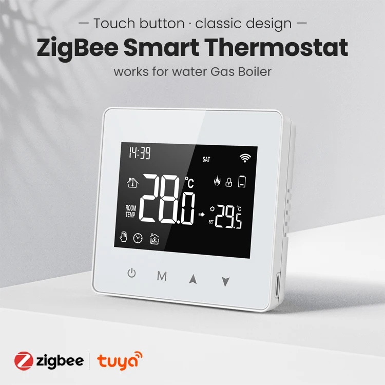 Аватто с питанием от батареи Zigbee 3 0 сухой контакт вода газовый котел термостат работает эхо Alexa Google Home
