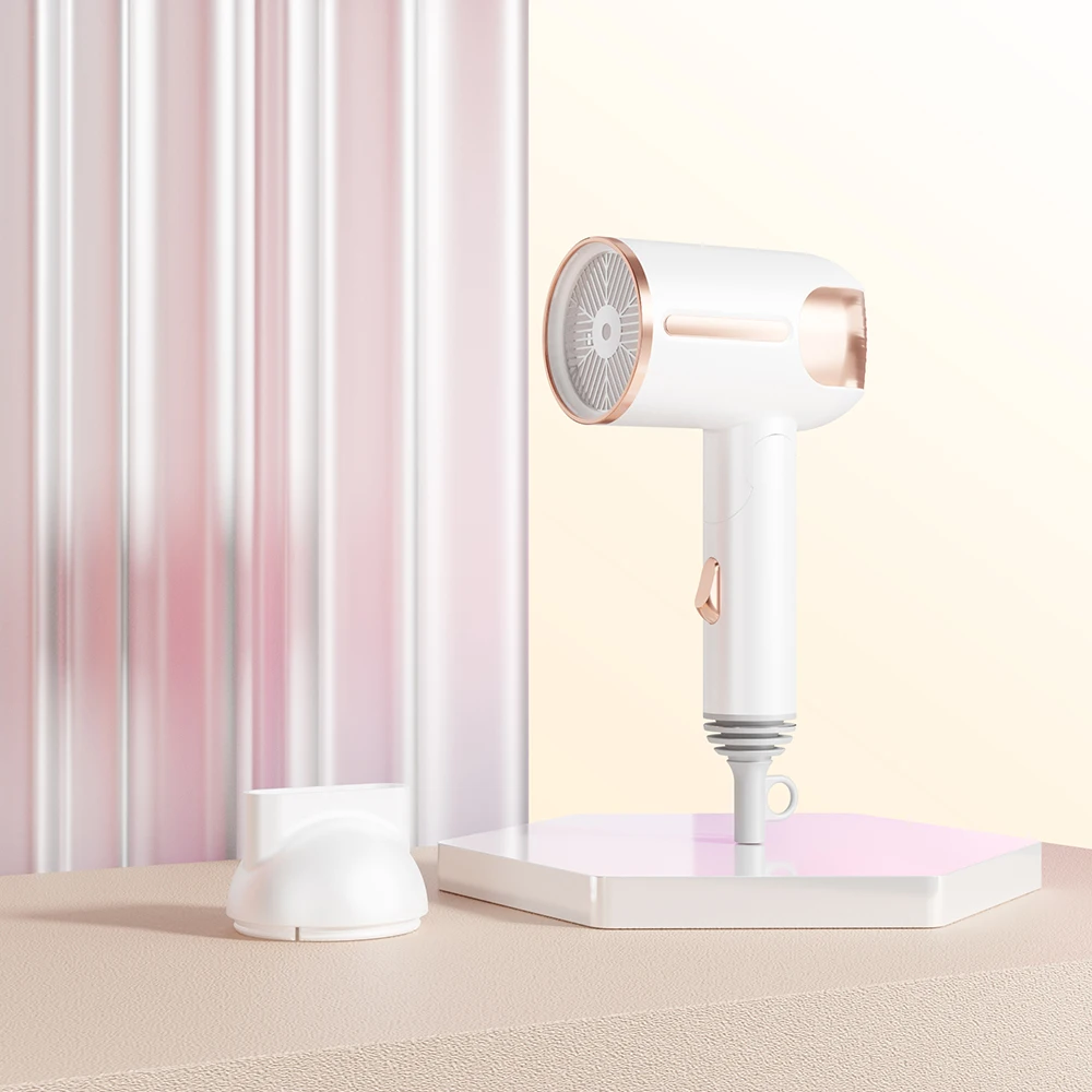 Profession 1000 Watt Travel Use Mini Compact Size Household Professional Strong Wind Negative Hair Dryer With Foldable Handle