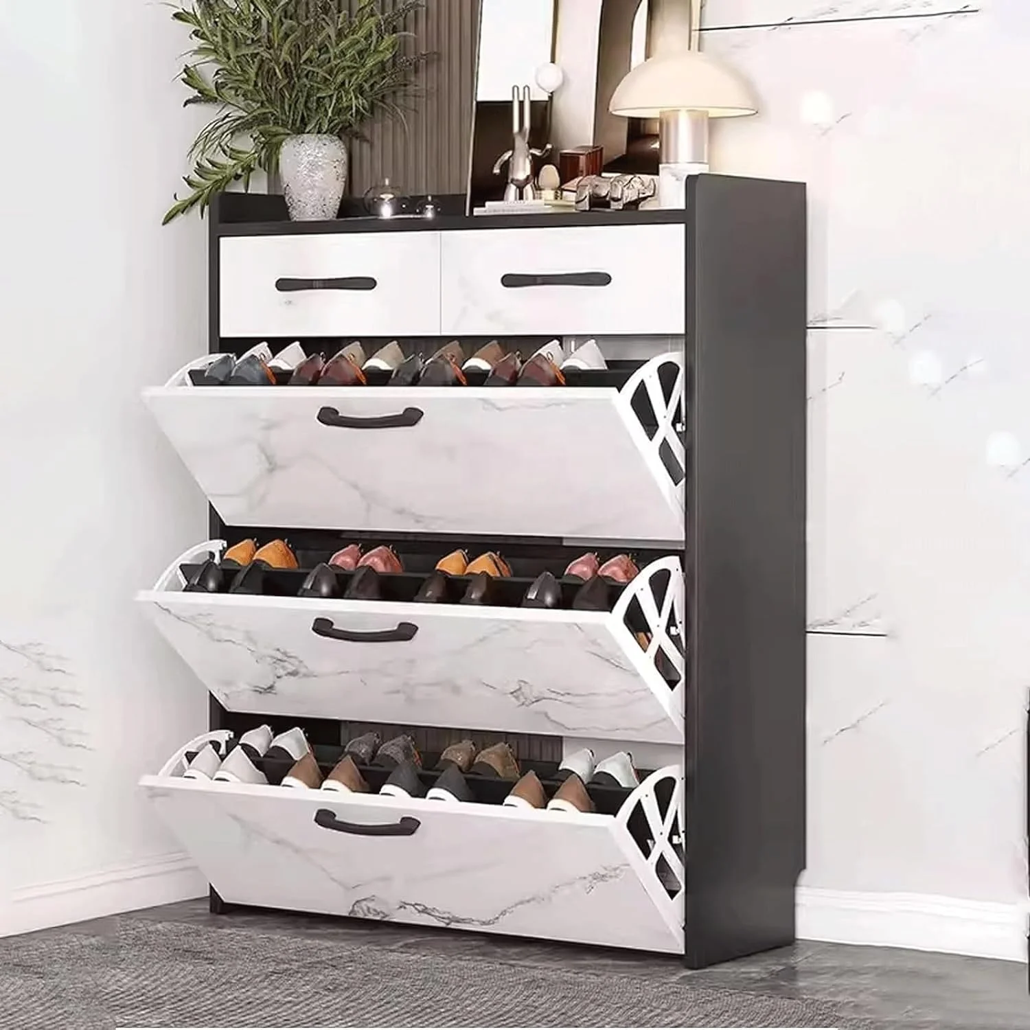 Living Room Furniture White Wood Classic Storage Furniture Cheap Living Room Shoe Cabinet