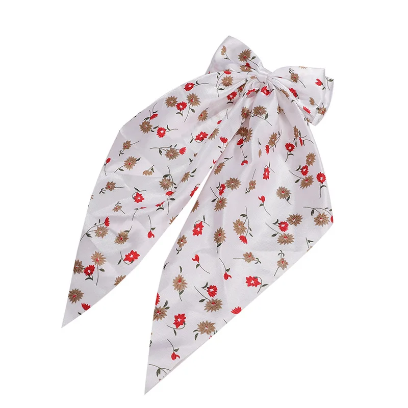 Europe America Large Bows Ribbon Hairpin Broken Flower Long Ribbon Spring Hairpin