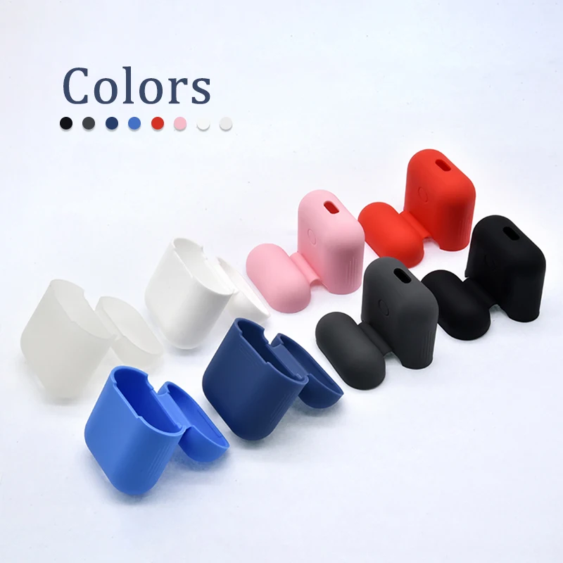 
For AirPods Case Silicone Thicke Matte Shockproof Antifall Protective Silicone Case Cover For Airpods 1 2 
