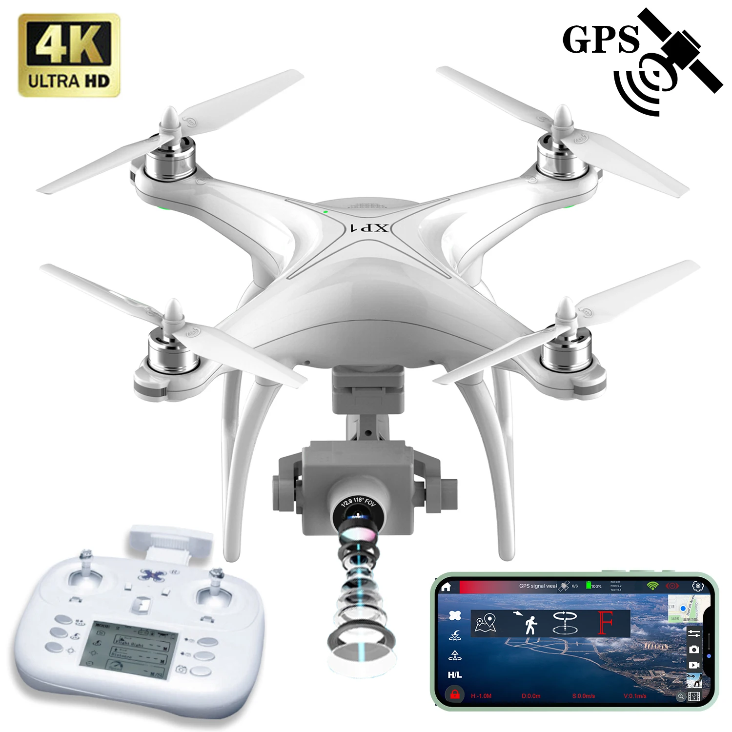 Xp1 Pro Drone Hd 4K Professional Aerial Photography Gps Positioning  Commercial Performances Quadcopter Remote Control Aircraft