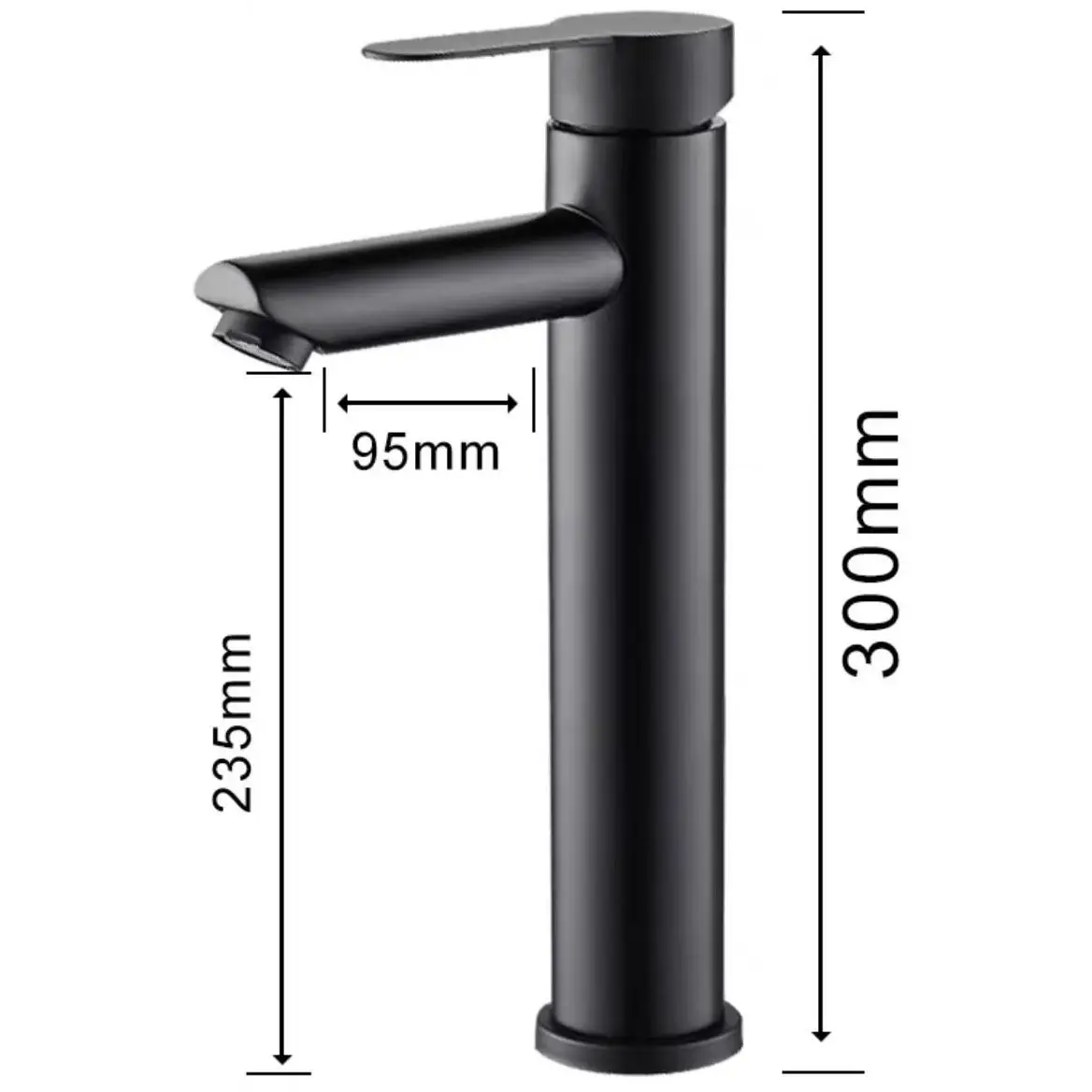 European style basin faucet backing finish black stainless steel hot and cold