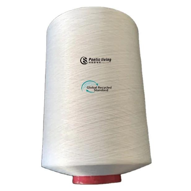 recycled stretch high quality semi dull dope dyed DTY regenerated polyester yarn